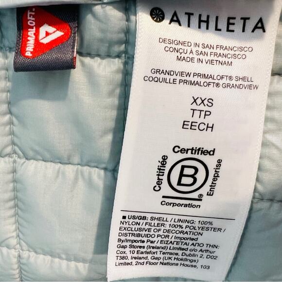 Athleta Grandview Primaloft Shell Quilted Jacket Nylon longline - Picture 12 of 16
